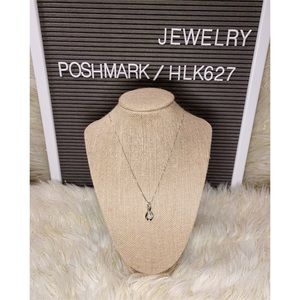 Black & White Diamond Necklace 925 Sterling Silver